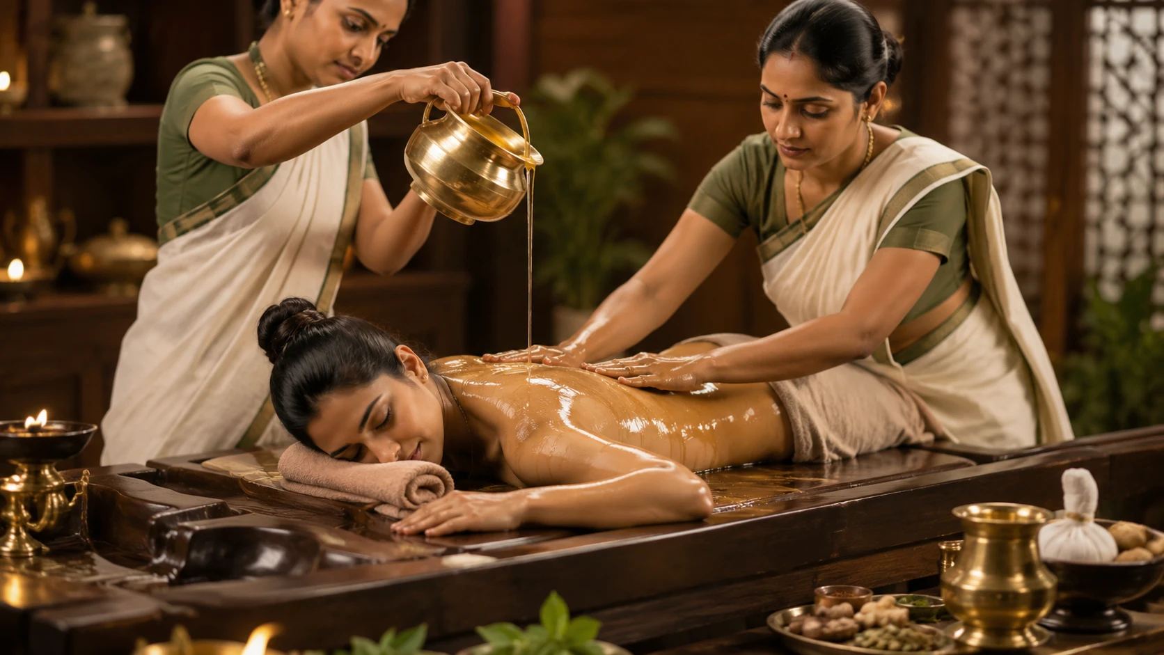 Ayurvedic specialised treatment for sciatica Patrapinda Sweda (Elakizhi)
