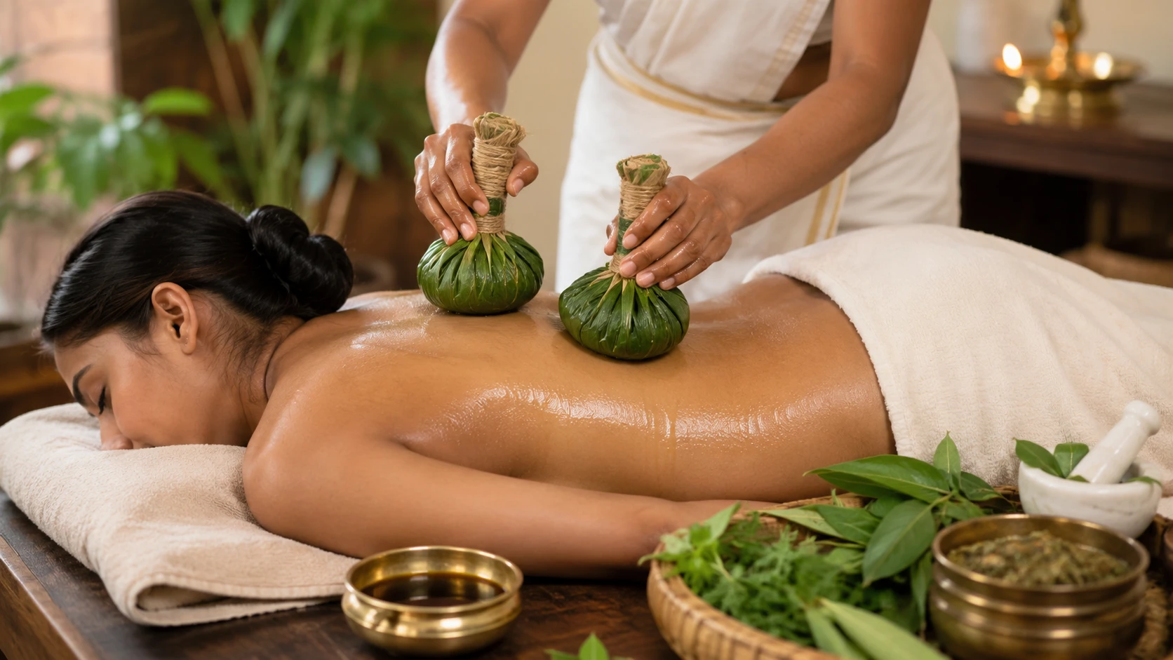 Ayurvedic specialised treatment for sciatica Sarvangadhara (Pizhichil)